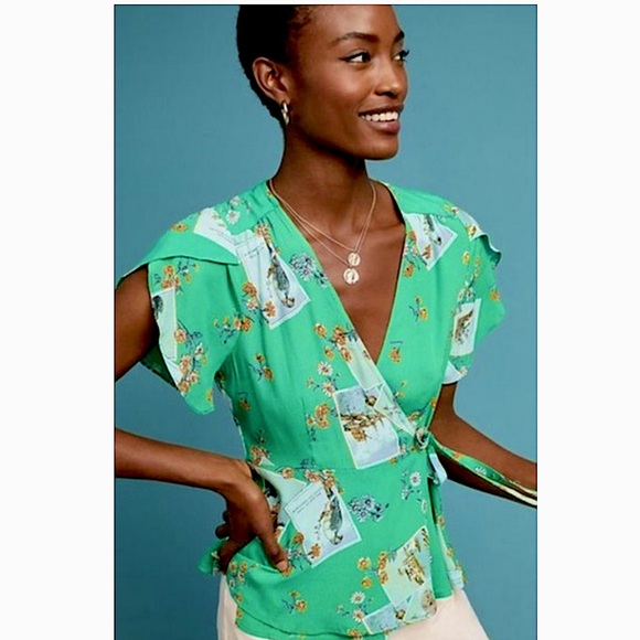 Anthropologie Tops - ✨HP✨ Anthro Meadow Rue Bon Voyage Blouse